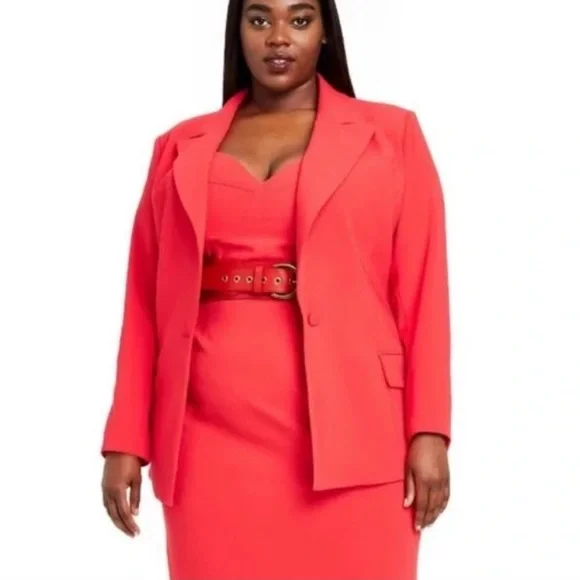 Tailored Blazer Plus Size Red Suit Jacket Twisted Tailor Draco